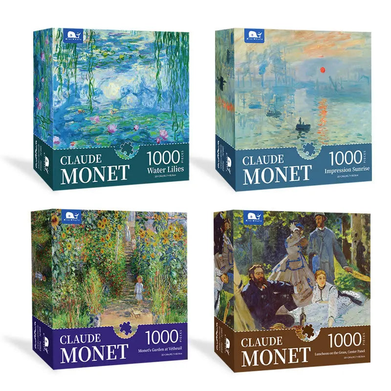 Jigsaw Puzzle 1000 Pieces for Adults Kid Monet Landscape Puzzle Toy Family Game Famous World Oil Painting Home Decoration
