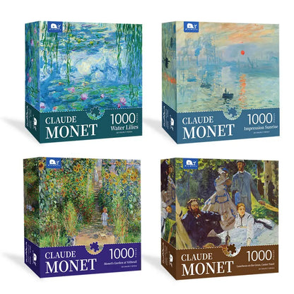 Jigsaw Puzzle 1000 Pieces for Adults Kid Monet Landscape Puzzle Toy Family Game Famous World Oil Painting Home Decoration