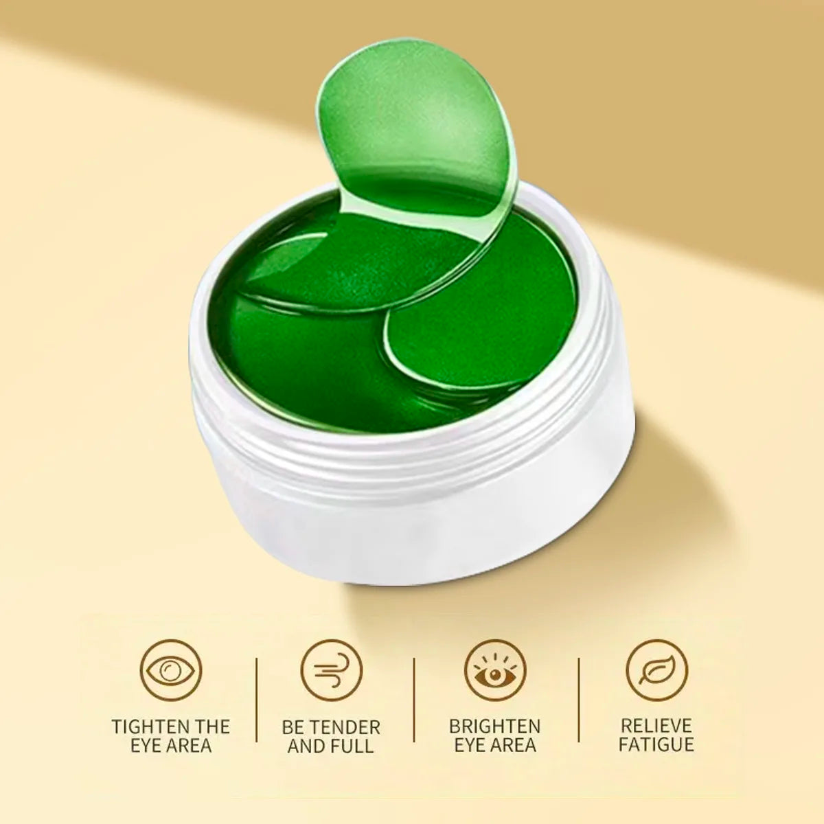 Seaweed EYE Mask 60PCS – Hyaluronic Acid Collagen Patches for Dark Circles,Puffiness, Natural,Non-Irritating,Certified Skincare