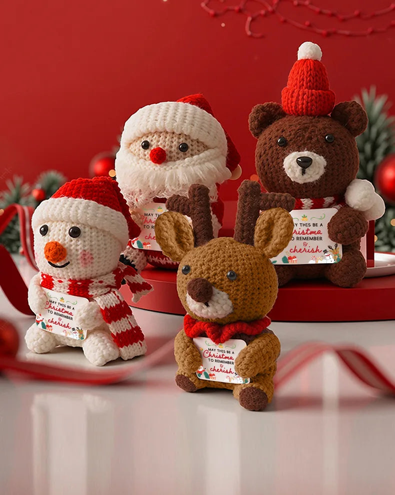 Christmas Positive Crochet Gifts Handmade Crochet Animals Dolls Christmas Gifts for women, Men, Mom, Dad, Teacher, Friend