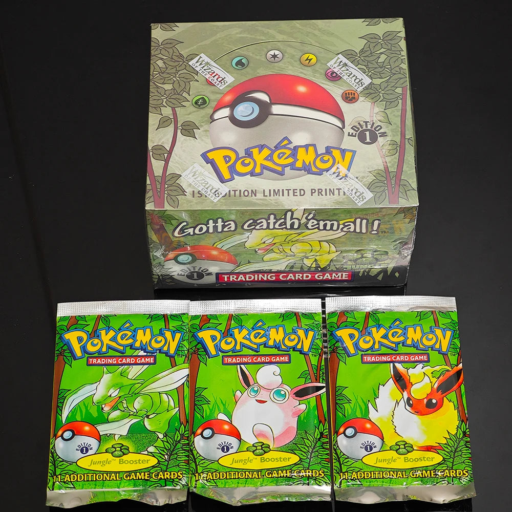 Pokemon Foil 36 Packs 1ST Edition Classic Base Set Proxy Cards PKM Games Board Games Whole Set Card Collection Toys Gifts New