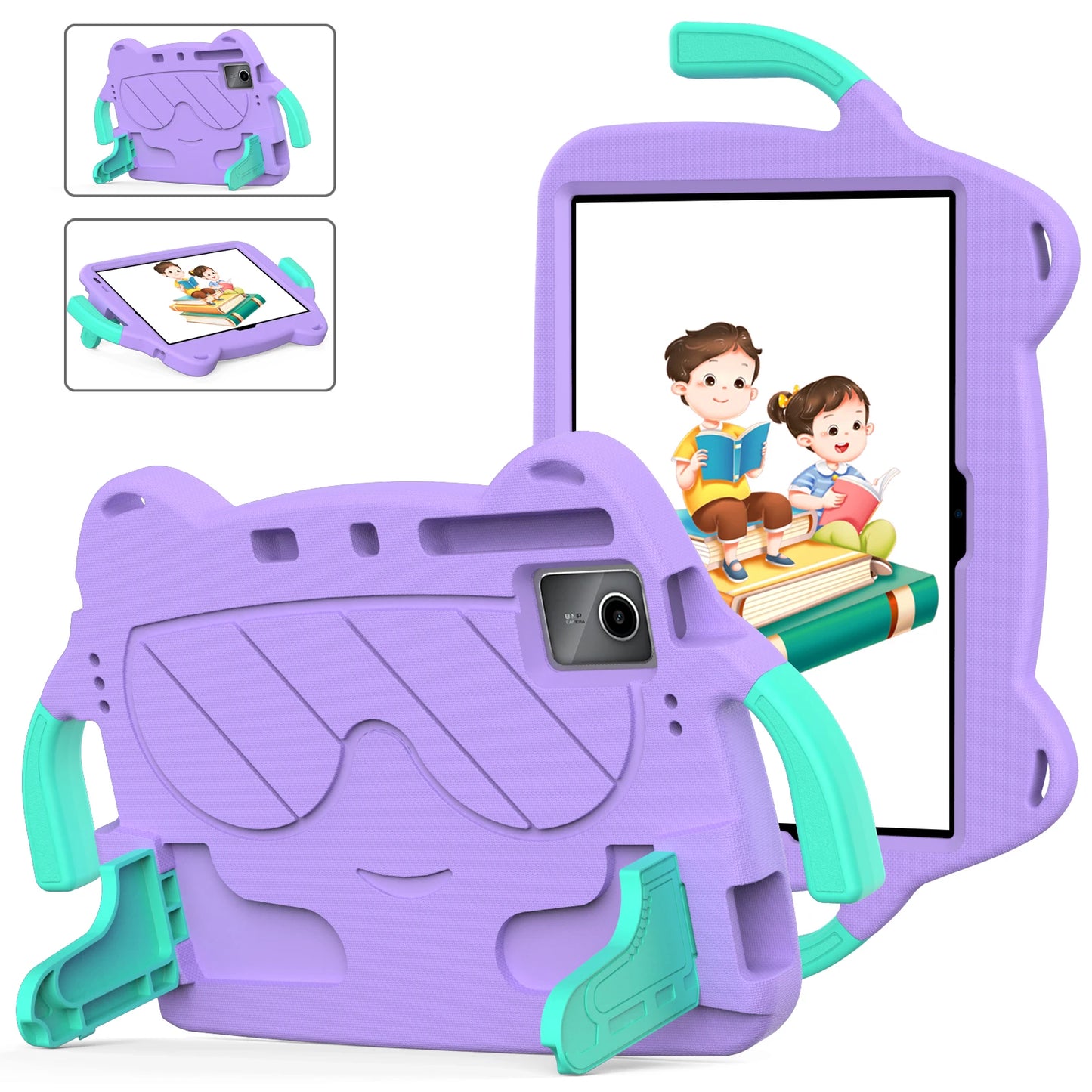 Kids EVA Case for Xiaomi Redmi Pad SE 2023 11.0 inch 23073RPBFG Bracket Stand Cartoon Tablet Cover With Hand Holder Shockproof