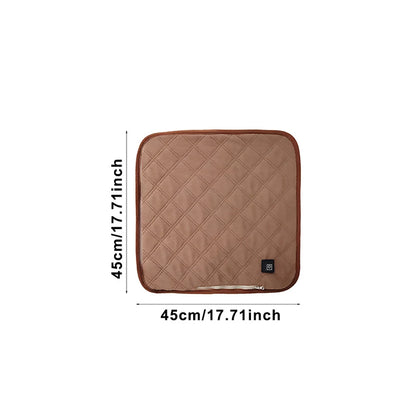 4 Heated Areas Camping Chair Heated Mat Winter USB Electric Blanket 3 Levels Rechargeable Heater Cushion for Outdoor Travel