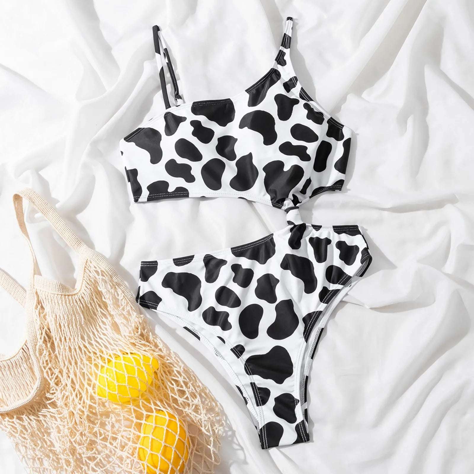 Top Selling Women'S Swimsuit Feminine Bikinis Cow Print European American One-Piece Swimsui Woman Clothing Trajes De BañO Mujer