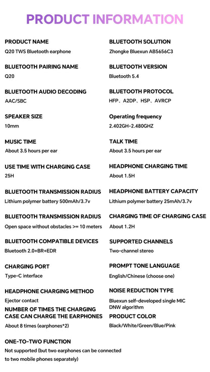 Wireless Bluetooth Headphones,144 Language Real Time Translation Earphones for Business,with Smart Touch Screen HiFi TWS Headset