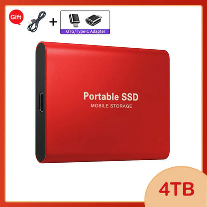 Lenovo 1TB External Hard Disk 2TB High-Speed Hard Drive USB3.1 Type-C Solid State Drive Storage Disks for Laptops/Desktop/Mac