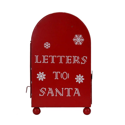 Christmas Mailbox Metal Letter Box Postbox Xmas Delivery Mailbox for Garden Christmas Party Wedding Party Farmhouse Holiday