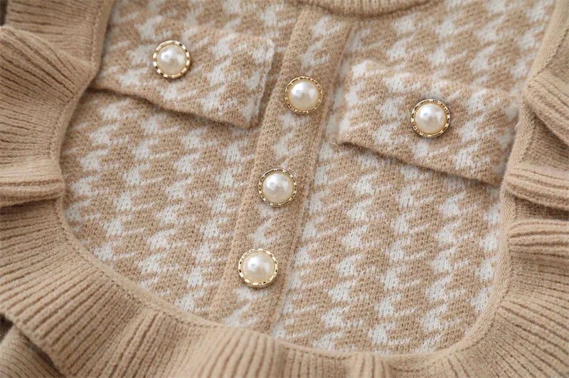 Girls Knitted Long Sleeve Casual Kids Baby Knitted Outfit  2-8 Years Christmas School Costume