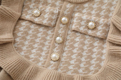 Girls Knitted Long Sleeve Casual Kids Baby Knitted Outfit  2-8 Years Christmas School Costume