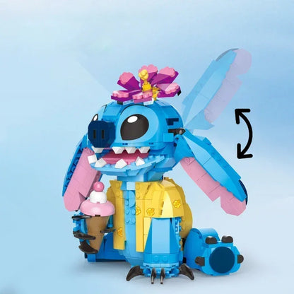 Disney Stitch Angel CP Building Blocks 2025-Large Piece Cartoon Toys Moving Ears Kids Assembly Birthday Gift for Boys Girls