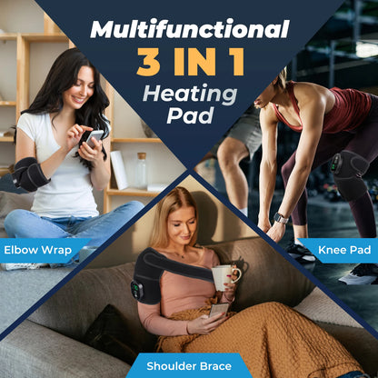 Electric Knee Heating Pad Thermal Therapy Heated Knee Brace Support for Arthritis Joint Pain Relief Elbow Leg Shoulder Warmer