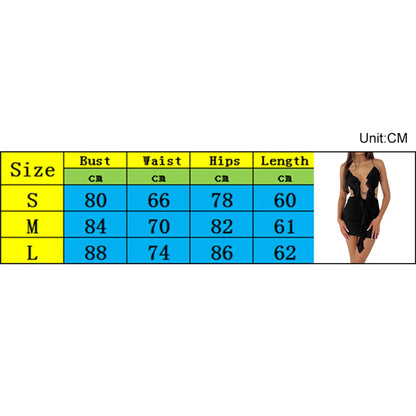 Women Y2k Ruffle Trim Mini Dress Sexy Halter Neck Slim Fit Cutout Short Dress Summer Backless Mesh See Through Beach Party Dress