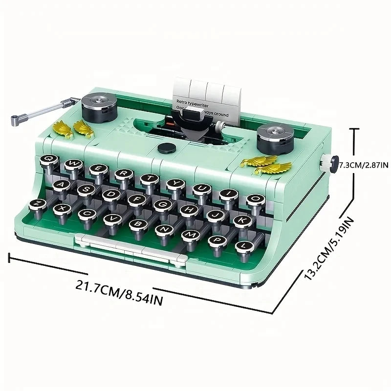 820PCS Typewriter Building Blocks Classic Creative Ideas Machine Retro Micro Building Blocks Toy For Adults Kid Holiday Gifts