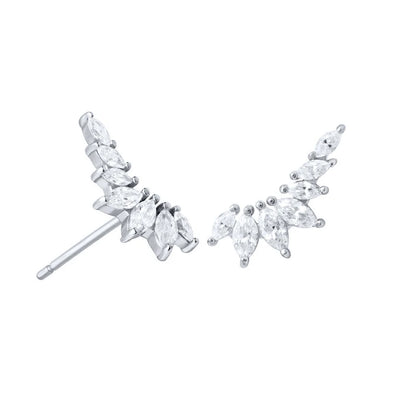 925 Sterling Silver Ear Needle Geometric Zircon Metal Earrings for women Shiny Crystal Luxury Small Stud Fashion Wedding Jewelry