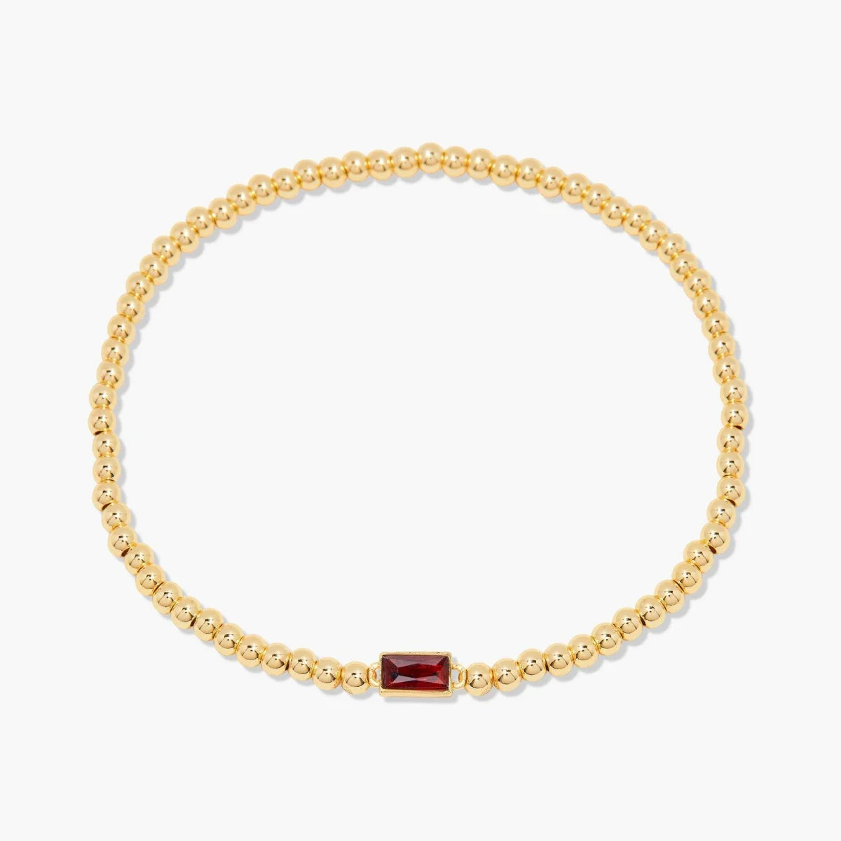 Minimalist style twelve month birthstone women's bracelet, stainless steel, electroplated 18K gold color protection