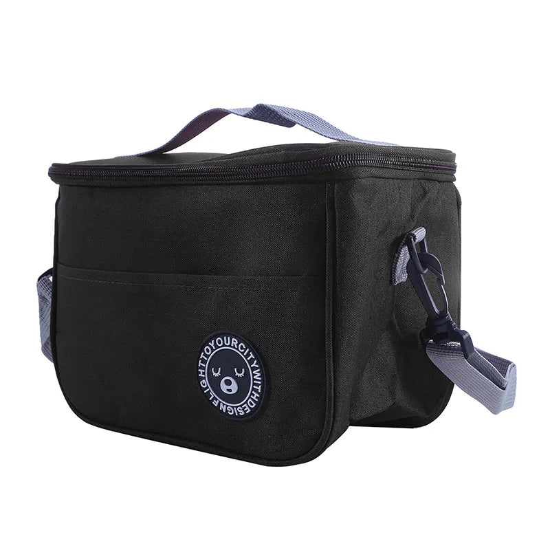 Portable Lunch Box Insulated Thermal Bag Picnic Food Cooler Pouch Large Capacity Shoulder Bento Storage Bags for Women Children