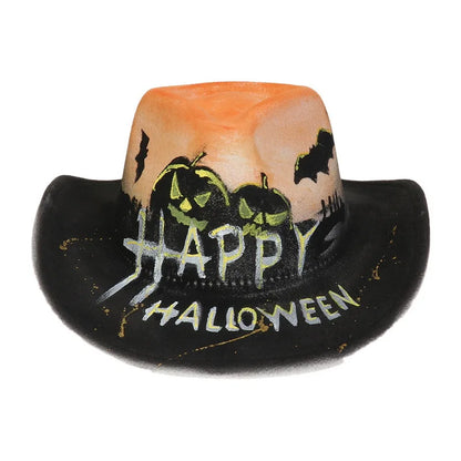 EtherealBe Halloween Cowboy Hat for Adults - Spooky Style