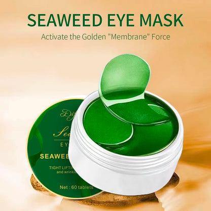 Seaweed EYE Mask 60PCS – Hyaluronic Acid Collagen Patches for Dark Circles,Puffiness, Natural,Non-Irritating,Certified Skincare