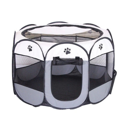 Portable Foldable Pet Tent Kennel Octagonal Fence Puppy Shelter Easy To Use Outdoor Easy Operation  Dog Cages Cat Fences