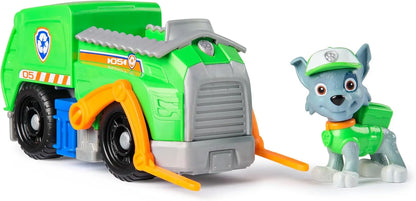 Original Paw Patrol Rex’s Dinosaur Rescue Vehicle with Collectible Action Figure Anime Doll Kids Toy Birthday Christmas Gift