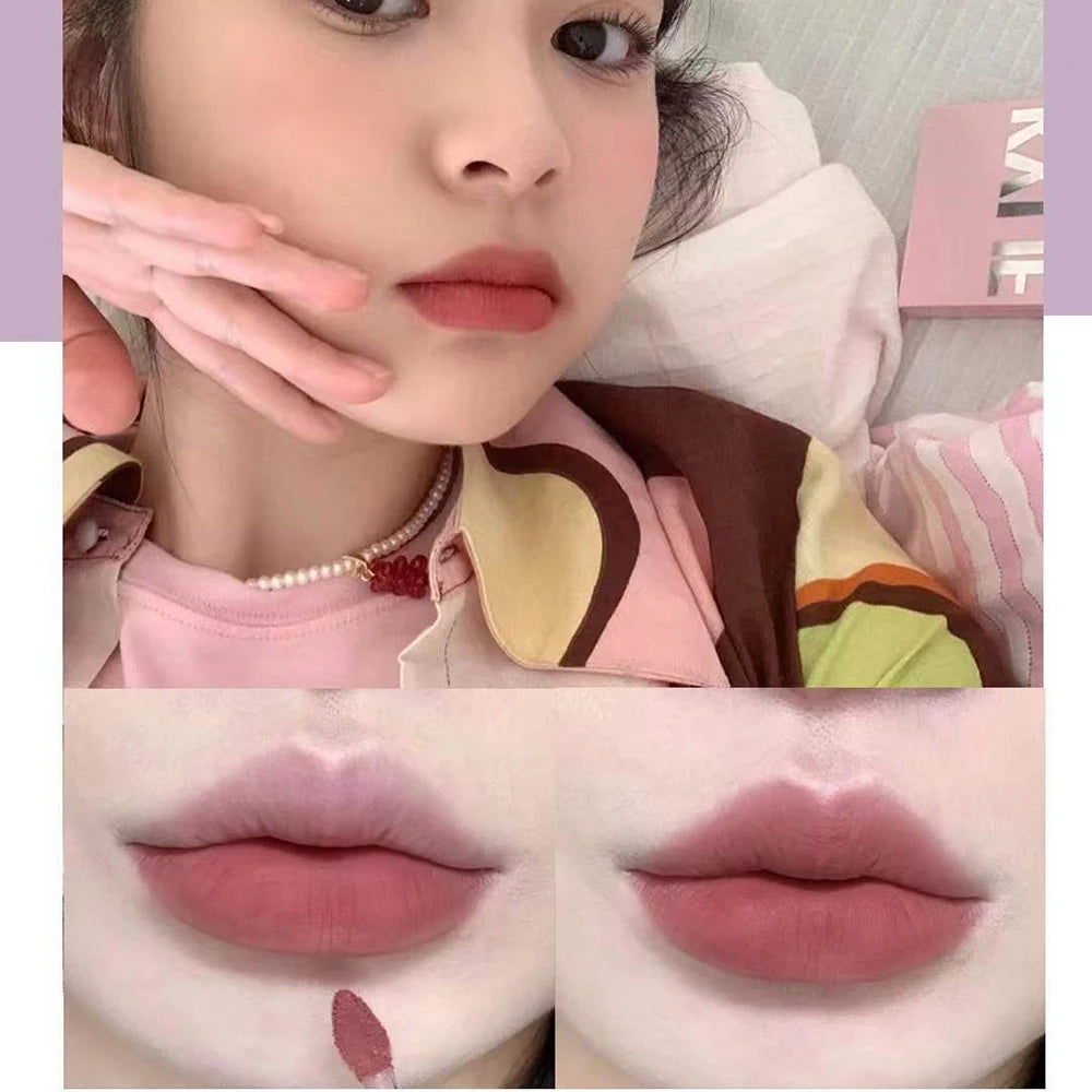 Lightweight Matte Finish Lip Stain Charm Lasting Non-fading Lip Makeup Mini Lipstick for Women