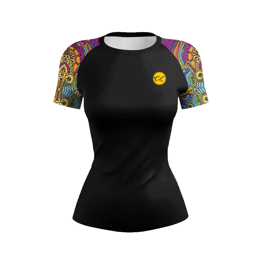 Compression Combat BJJ Rash Guards Grappling MMA Jiu Jitsu Rash Gurd Fight Wear Short Sleeves Quickly Dye Athletic t-shirts