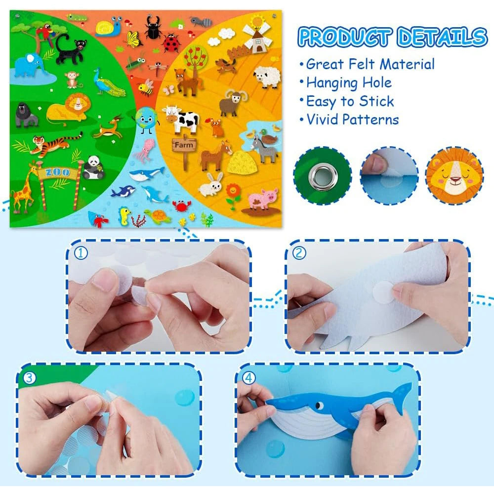 My First Daily Calendar Montessori Felt Story Board Set Loop Time Learning Center, A Weekly Chart For Children's Learning