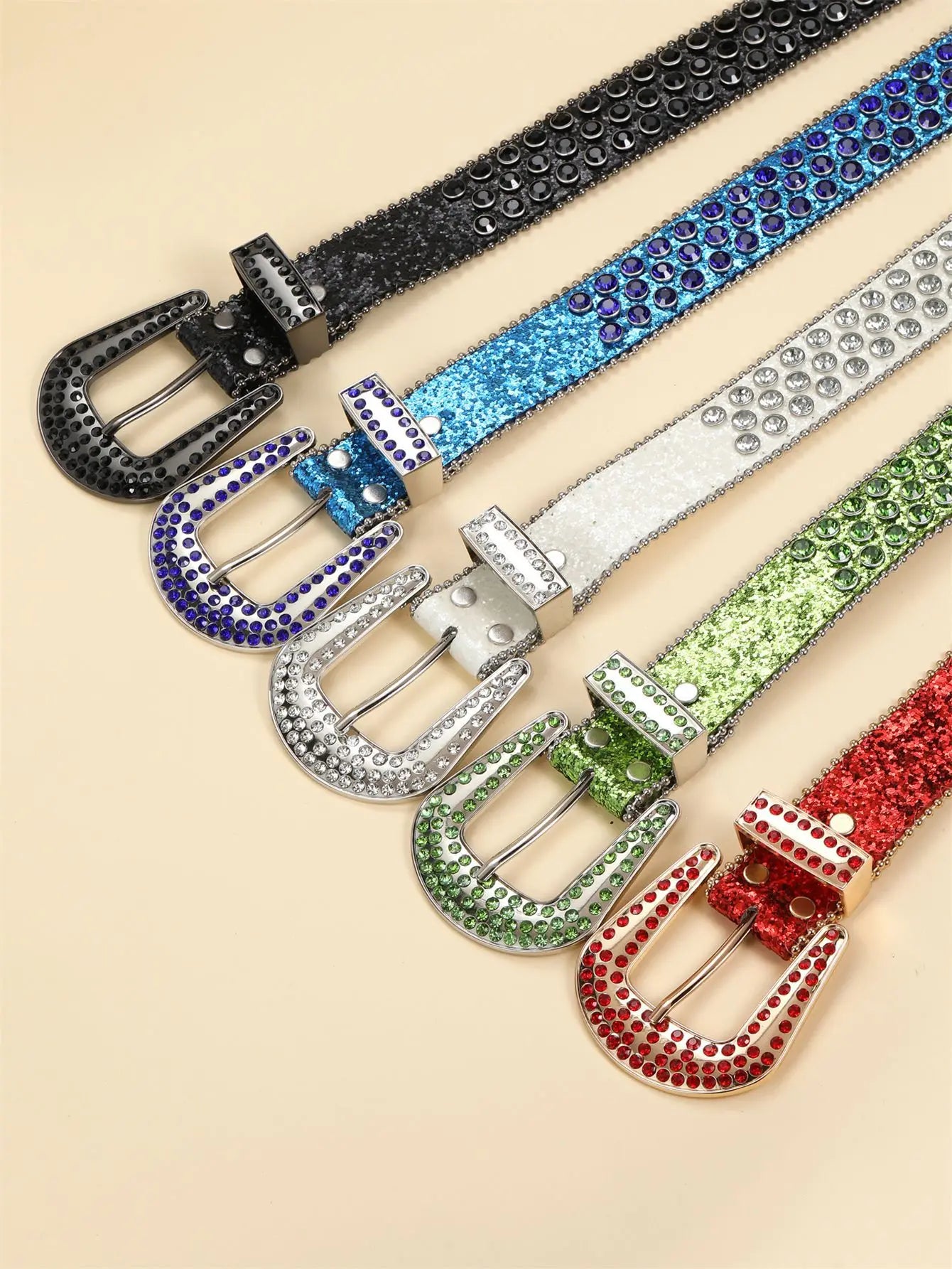 Decorative Women's Belt BB Simon Diamond Fashion Western Belt Full Diamond Embedding PU Wide Crystal Diamond Be