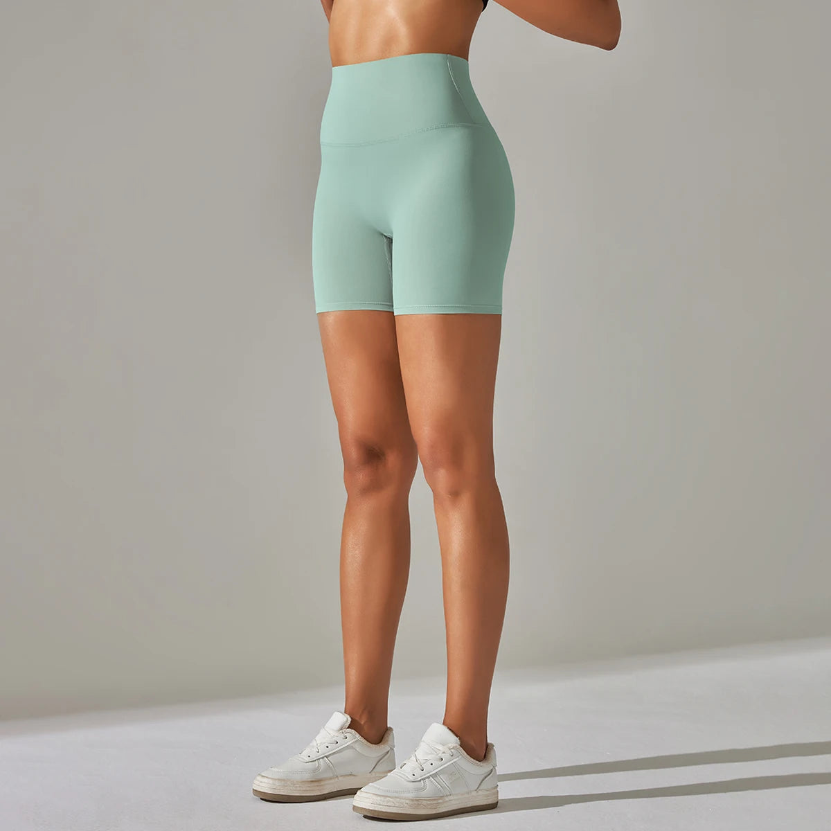 Summer Women Yoga Shorts Naked Feel Sports Shorts  Fitness Tights High Waist Gmy Running Push Up Clothes Workout Cycling Shorts