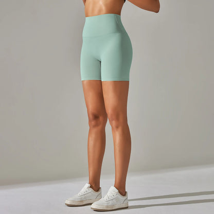 Summer Women Yoga Shorts Naked Feel Sports Shorts  Fitness Tights High Waist Gmy Running Push Up Clothes Workout Cycling Shorts