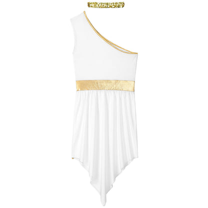 Women Ancient Roman Greek Role Play Toga Senator Caesar Costume Athenian Princess Empress Dress Robe for Halloween Cosplay Party