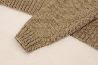 OFTBUY Real Fox Fur Kintwear Women 2025 New Spring Autumn Hooded Sweater Female Loose Zipper Kintted Jacket Oversized Cardigan