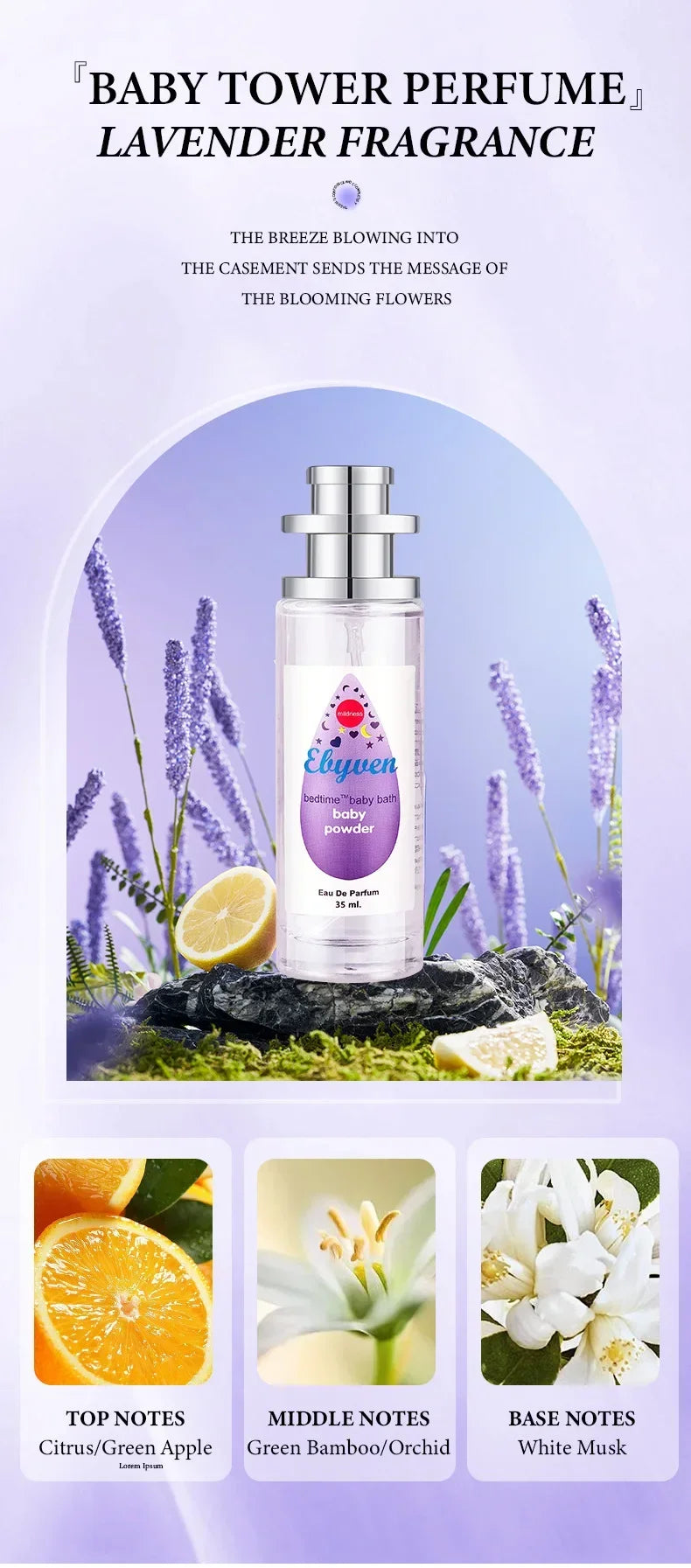 Milk Scent Baby Powder Vanilla Perfume Spray,Floral Fruity Women Scent,Coconut/Almond/Musk/Lemon/Mint/Cedar/Sakura Fragrance