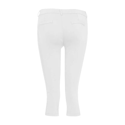 Women's Slim Fit Casual Solid Color Button Pocket Capris For Women