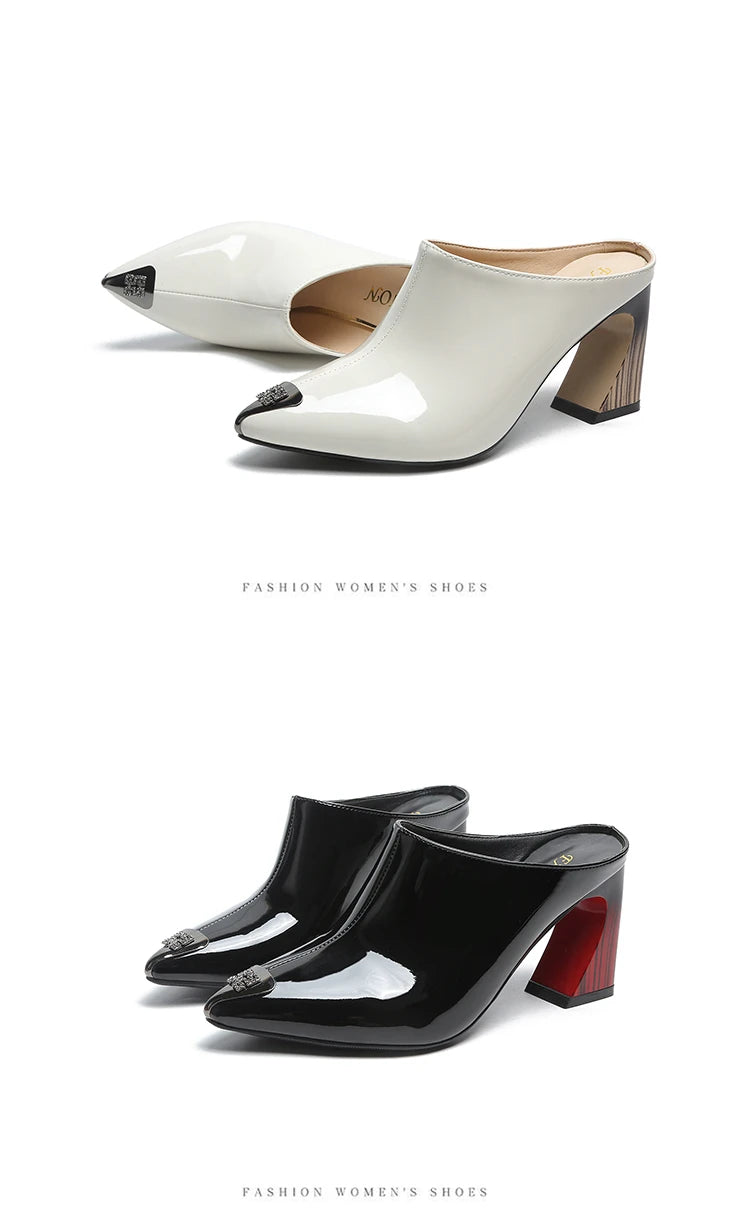 Sandalias Summer 2022 New Women Slipper High Heel Sandal Shoes Ladies High Quality PU Leather Slides Pumps Women