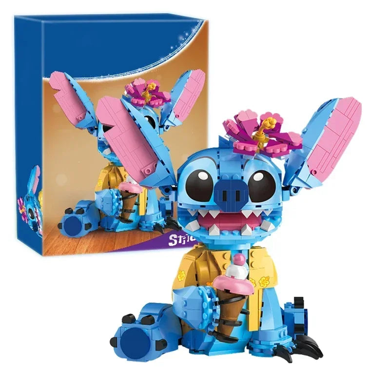 Disney Stitch Angel CP Building Blocks 2025-Large Piece Cartoon Toys Moving Ears Kids Assembly Birthday Gift for Boys Girls