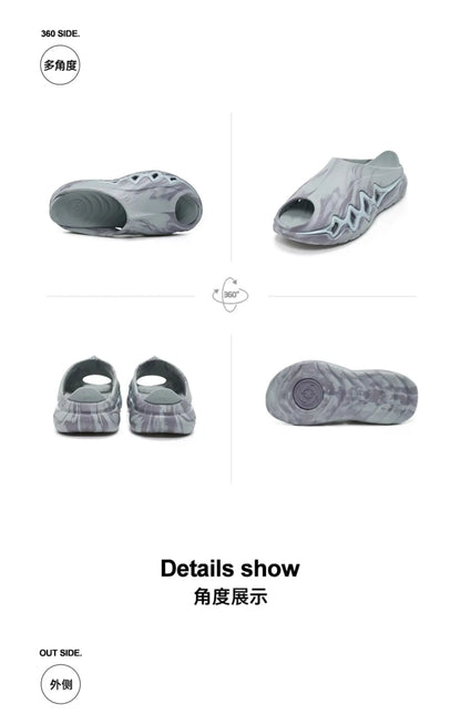 RIGORER Shark 3 Sports Slides: Post - Game Recovery, Summer Outdoor, Anti - Slip Basketball Sandals for Men & Women Z325160508