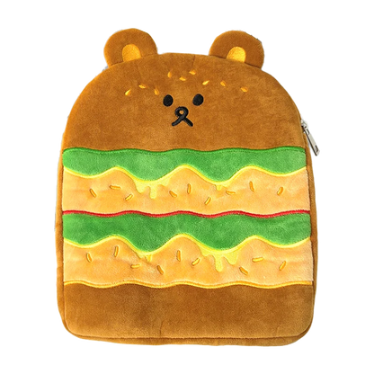 2024New HamBurger Cartoon Bear Ipad Case Tablet Bag 9 10 11 Inch Inner Tank Bag Girl Thickened Handheld iPad Storage Bags