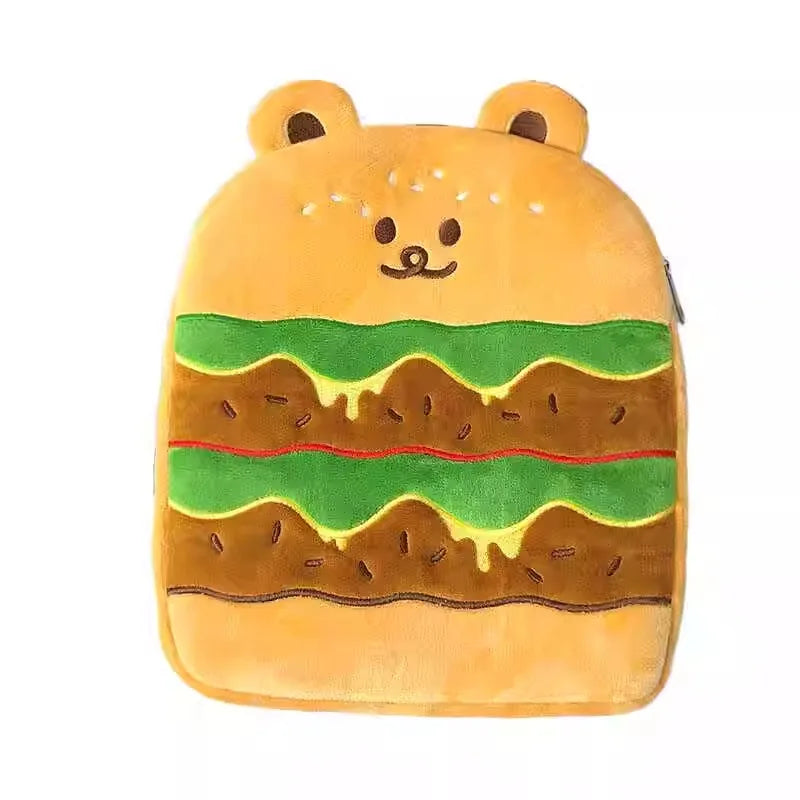 2024New HamBurger Cartoon Bear Ipad Case Tablet Bag 9 10 11 Inch Inner Tank Bag Girl Thickened Handheld iPad Storage Bags