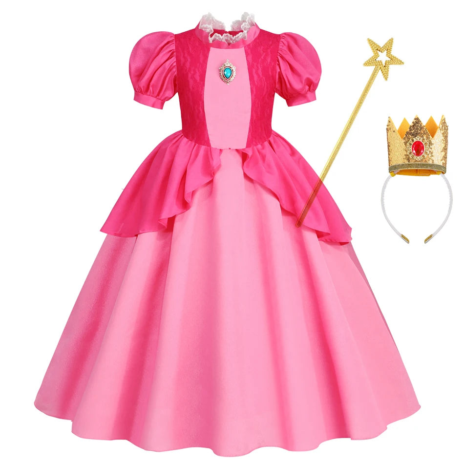 EtherealBe Peach Princess Halloween Costume for Kids