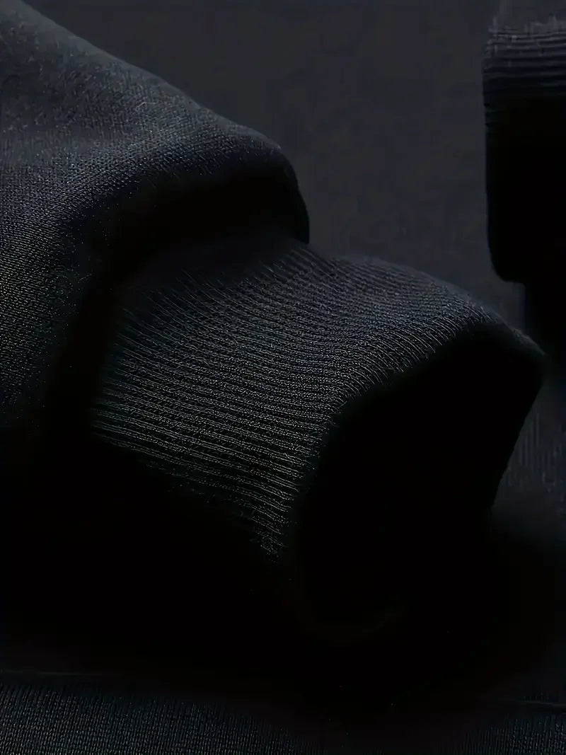 Close-up of sleeve detail on EtherealBe women's Halloween skeleton hoodie in black