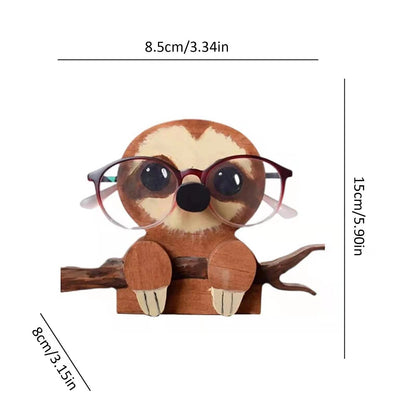 Animal Glasses Stand Holder Creative Puppy Dog Pet Shape Glasses Rack For Christmas Gift Wooden Home Office Desk Decor