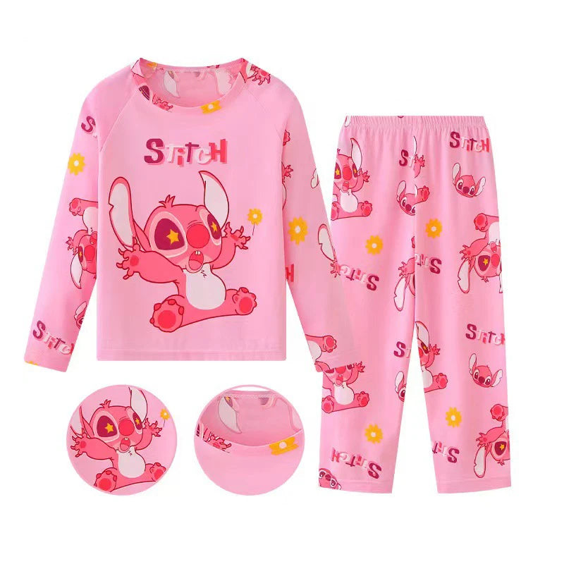 Children's Stitch pajamas set in pink featuring playful Stitch prints and comfortable fit