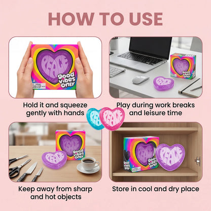 【In Stock】Needoh Heart Squishy Toy Blind Box Cute Heart Shape Stress Relief Soft Slow Rebound Fun Portable Toy Surprise Toy Gift