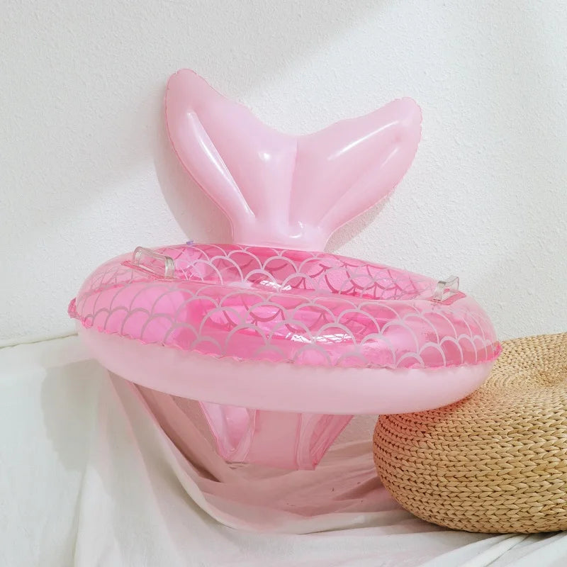 Rooxin Flamingo Swimming Circle Baby Infant Float Pool Swimming Ring With Sunshade Floating Seat Summer Beach Pool Party Toys