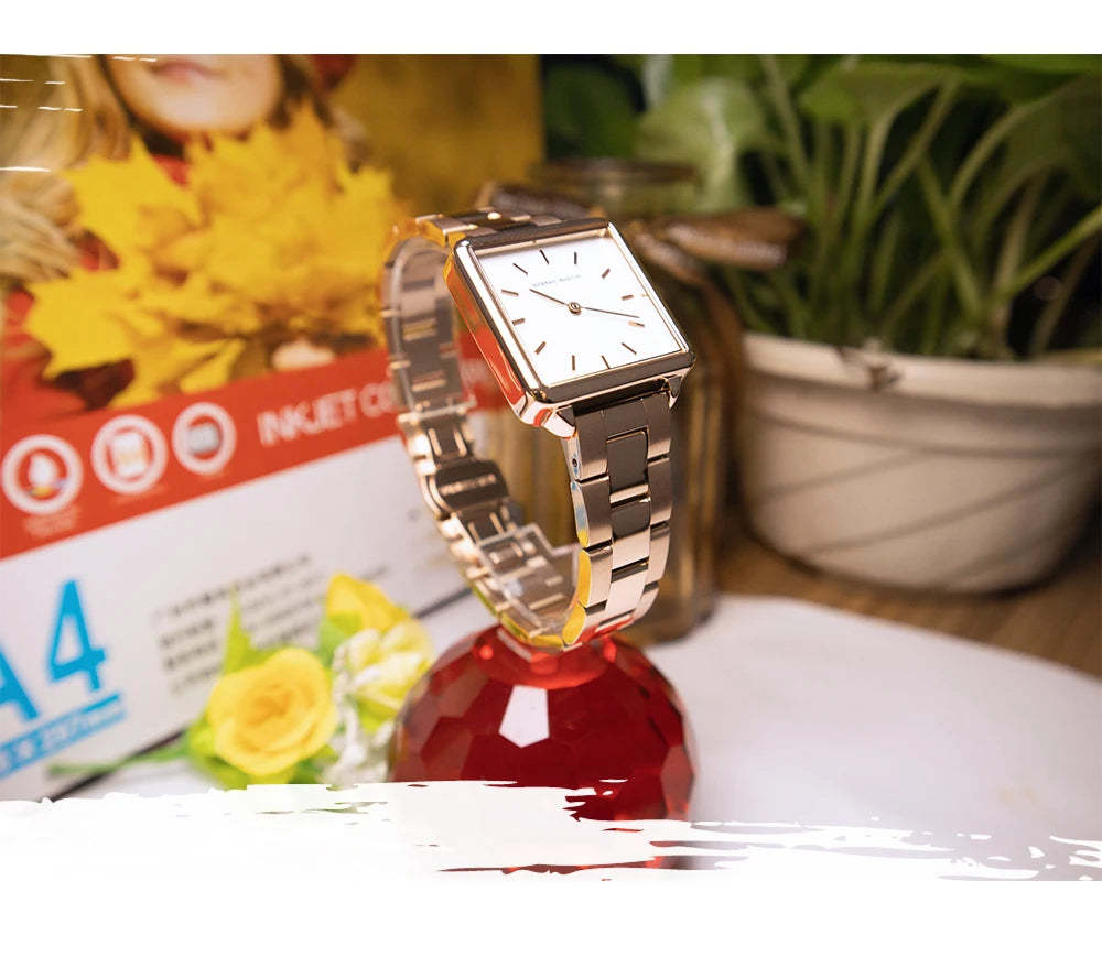 Simple Design Stainless Steel Strap Quartz Machine Core 3ATM Waterproof Wrist Watch Multifunctional Dropshipping Women's Watches