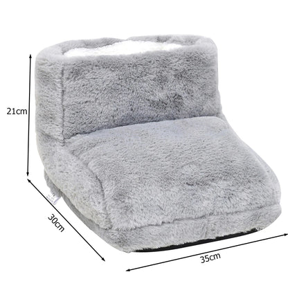 Electric Foot Heating Pad Winter Foot Warmer Soft Plush Heating Shoes Bedroom Slippers Household Foot Warming Mat Foot Heater