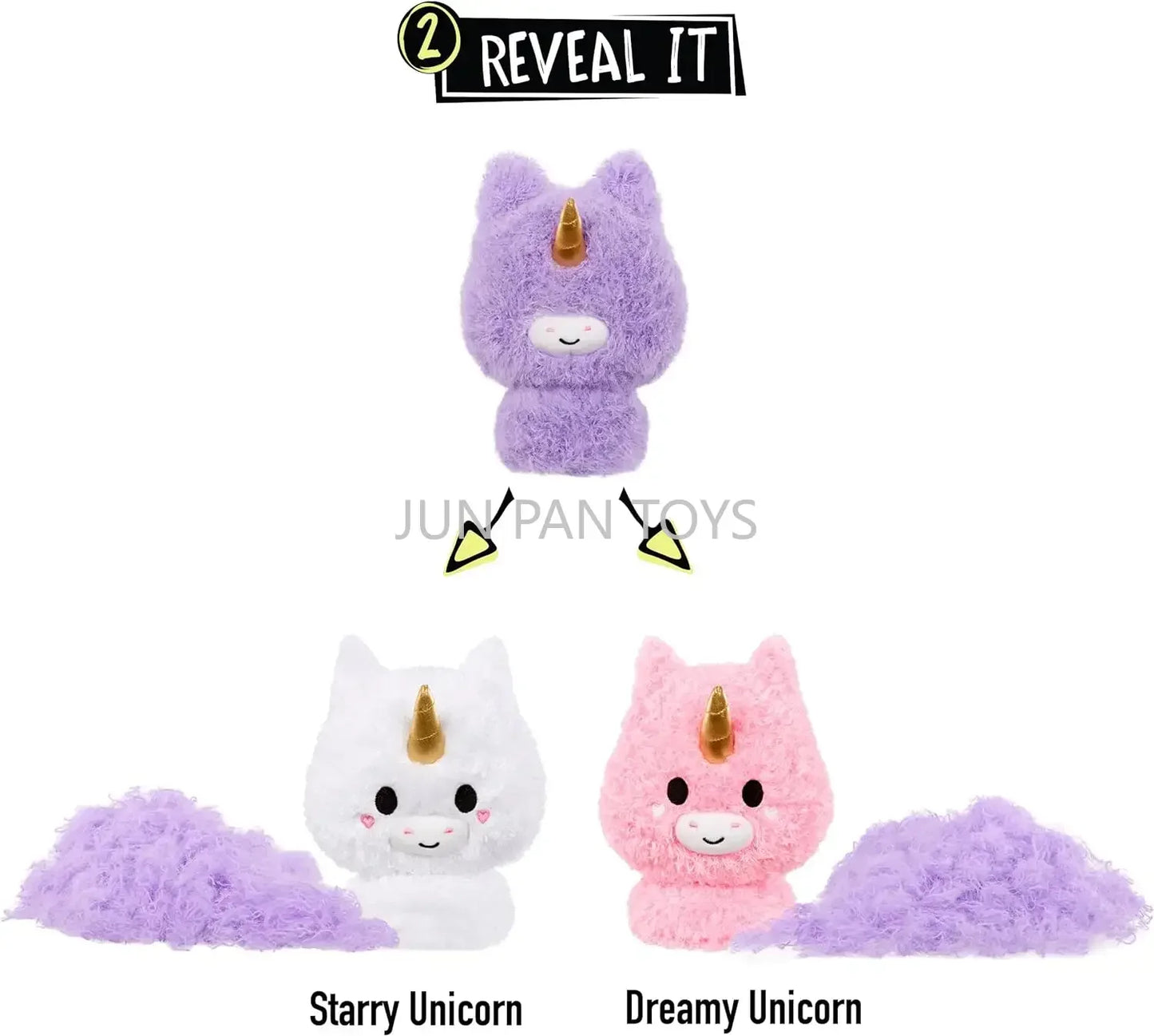 Original Fluffie Stuffiez Collectible Plush DIY Kids Toy UNICORN PANDA ICE RAINBOW Fur Pulling Soft Girl Toys Christmas Gift 1pc