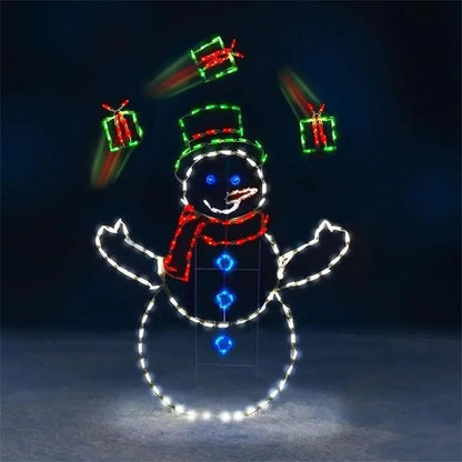 Christmas Snowman Lighted Decor Fun Animated Tree Snowman Light Holiday Gift Idea