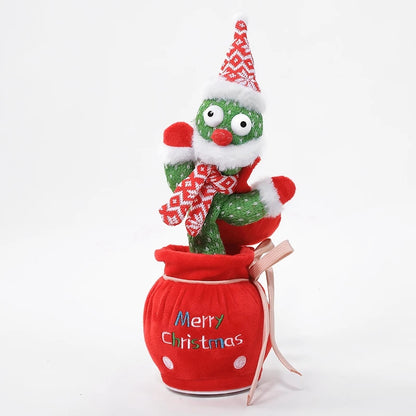 33cm Cactus Plush Toy Dancing Talking Cactus Lifelike Toy Kawaii Plush Glowing Cactus Doll Decoration Christmas Gift Collection